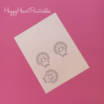 Thanksgiving Turkey Photo Printable Place Cards