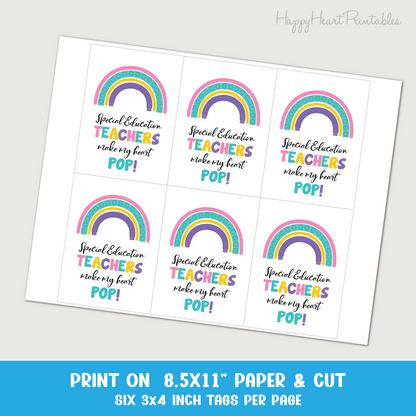 Special Education Teacher Appreciation Gift Tag