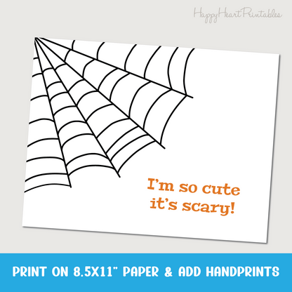 Handprint Spider Web Craft- Handprint Halloween Art