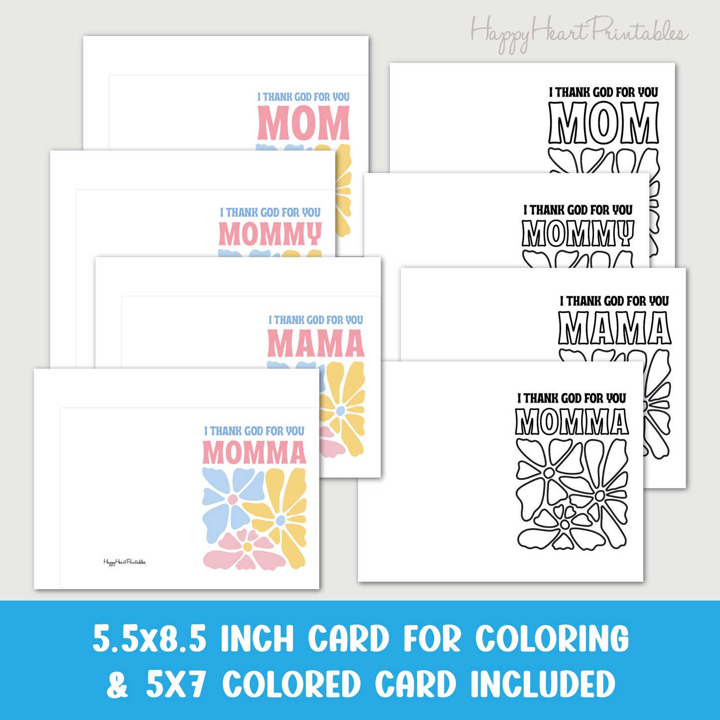 Thank God for You Mom - Printable Mother's Day Card