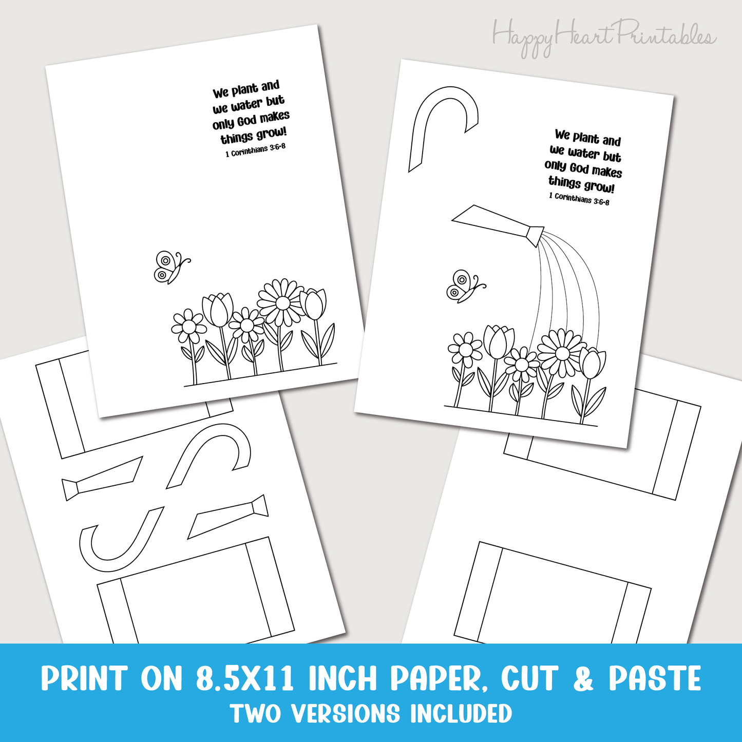 God Makes Things Grow Bible Craft Template