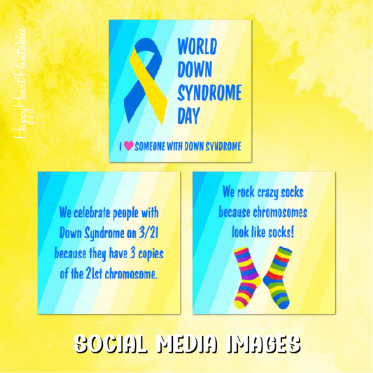 World Down Syndrome Day Social Media Graphics - PNGs