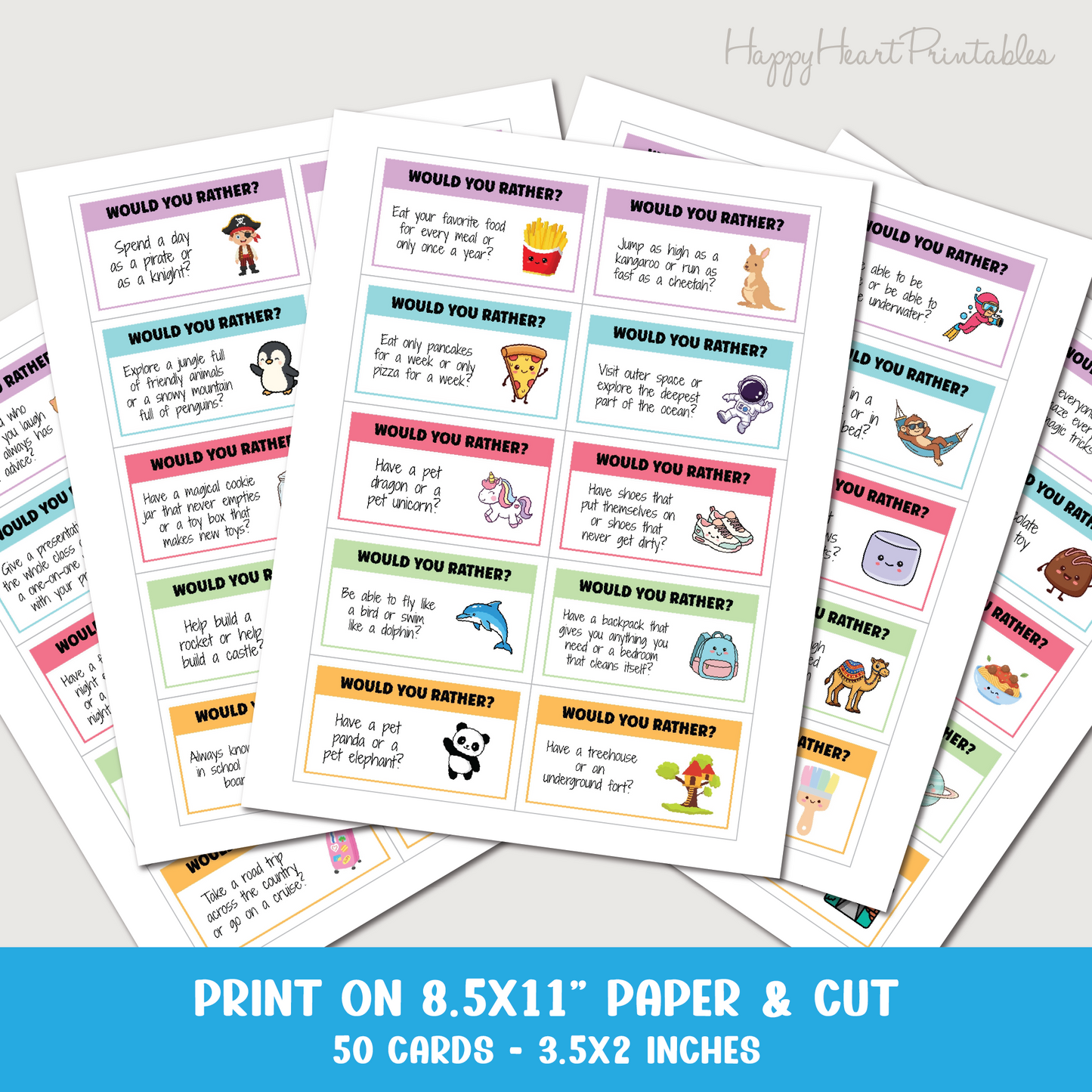 Would You Rather Printable Lunchbox Notes