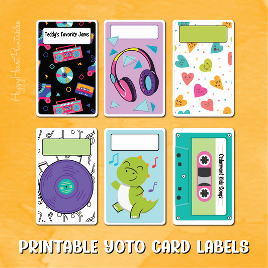 MYO Yoto Card Printable Labels
