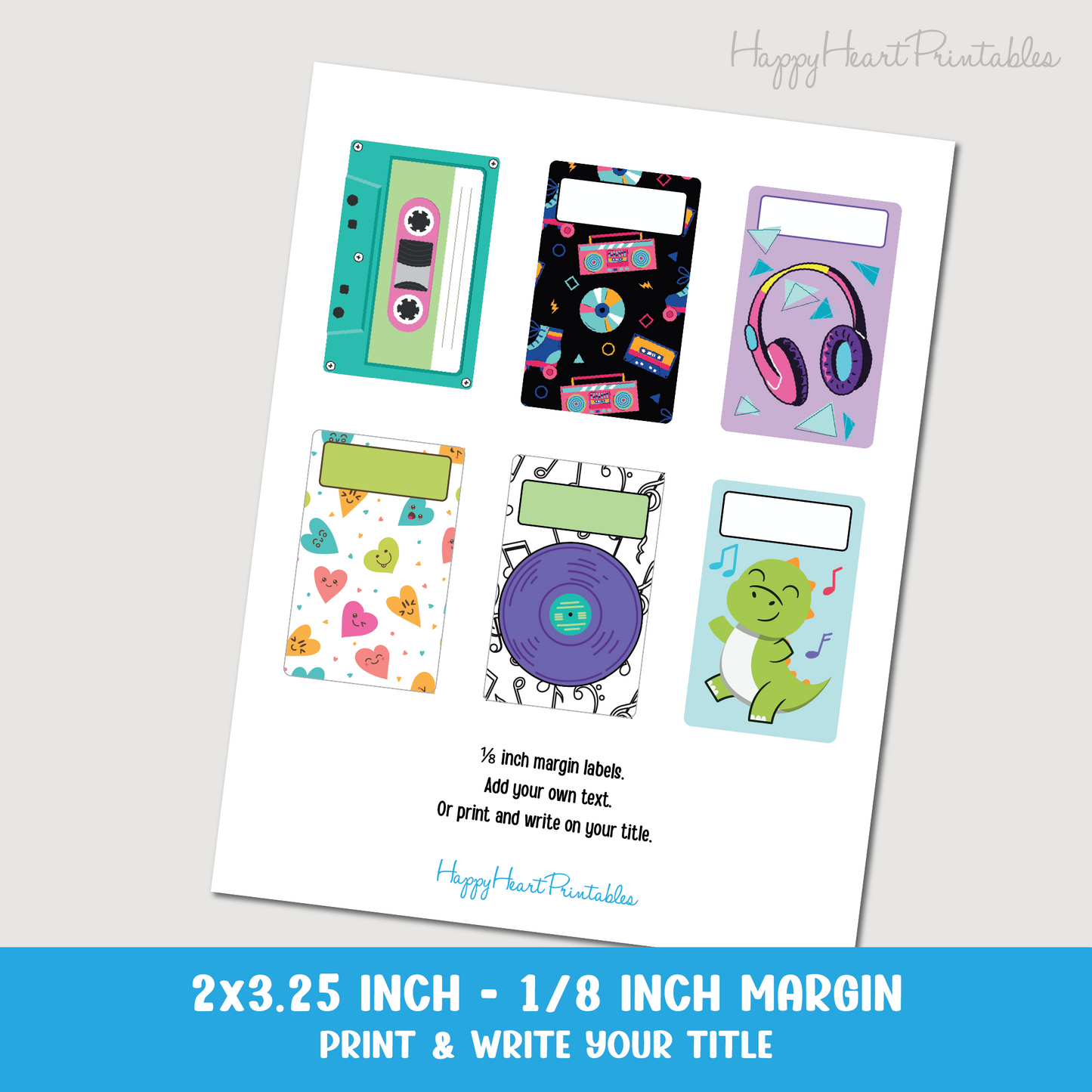 MYO Yoto Card Printable Labels