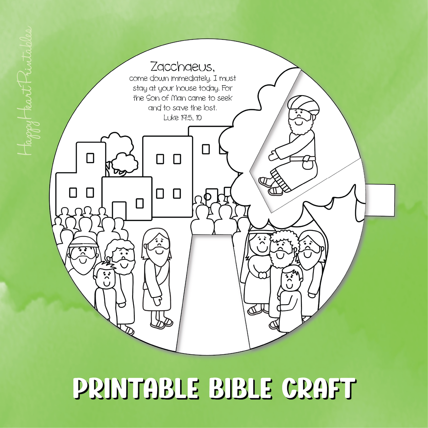 Zacchaeus Printable Craft